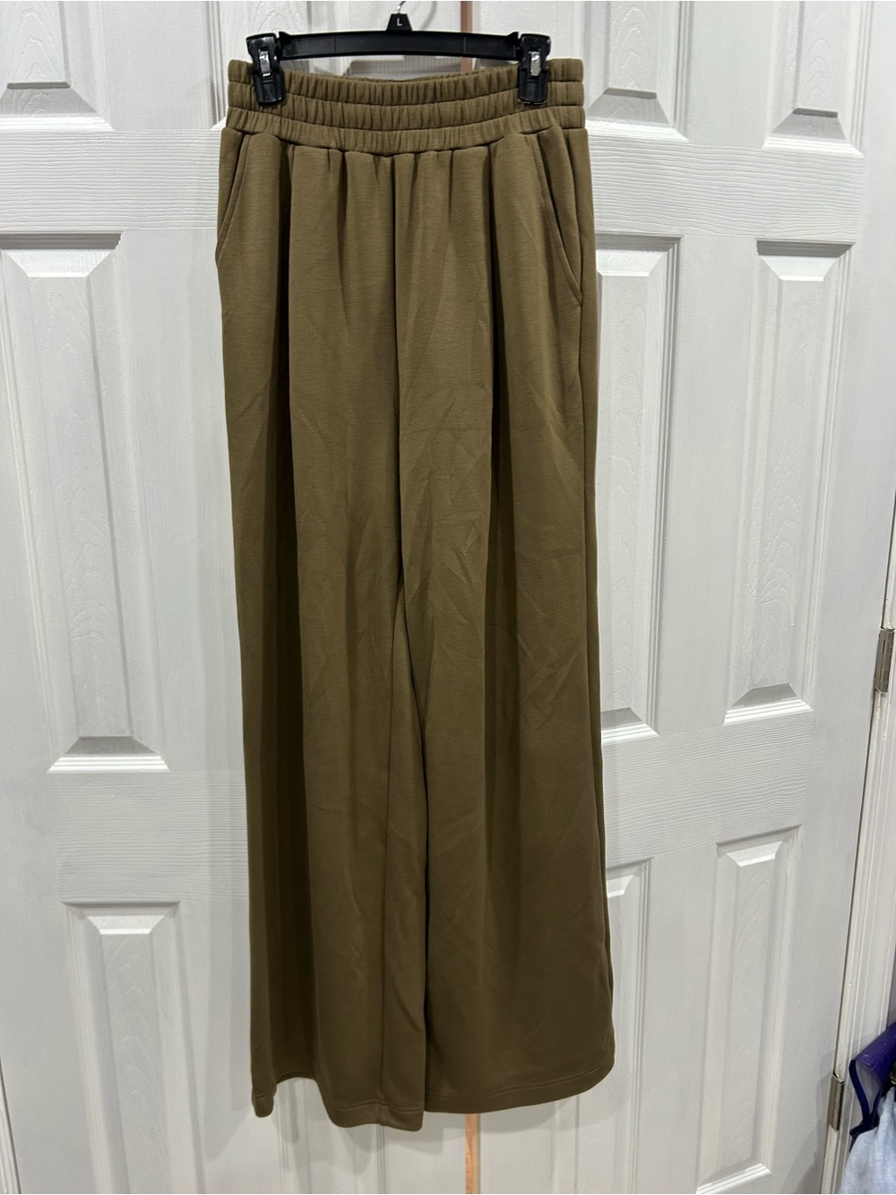Varley Olive Green Women’s Wide-Leg Pull-On Pants